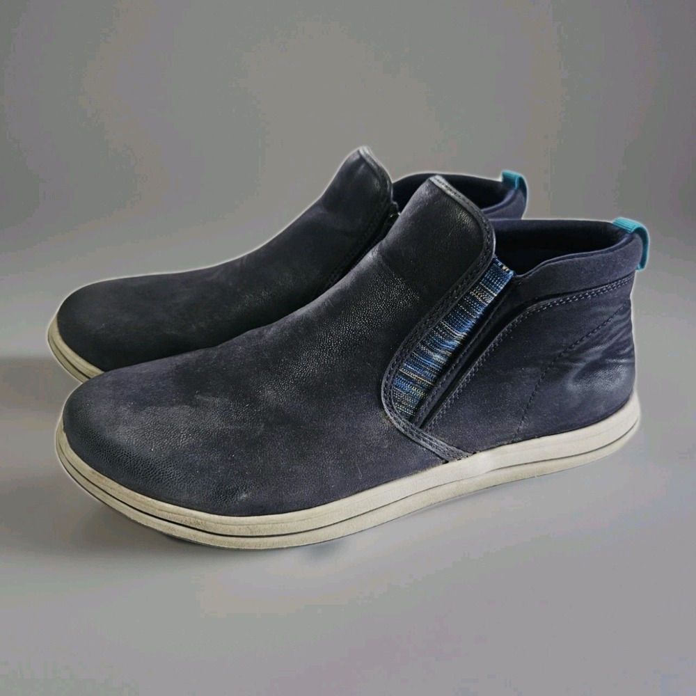 Clarks‎ Breeze Clover Ankle Boots Womens 9.5 Blue Side Zip Cloudstepper Casual